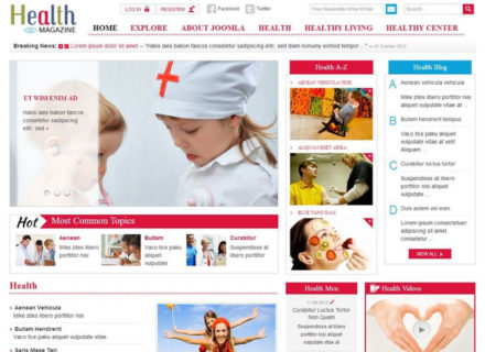 SJ Health Joomla Template