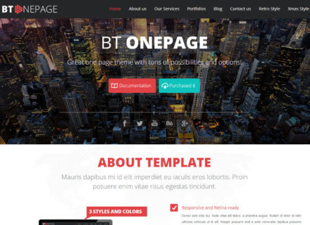 BT One Page Joomla Template