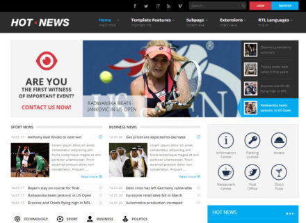 JM-Hot-News Joomla Template