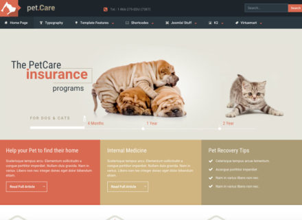 PetCare Joomla template